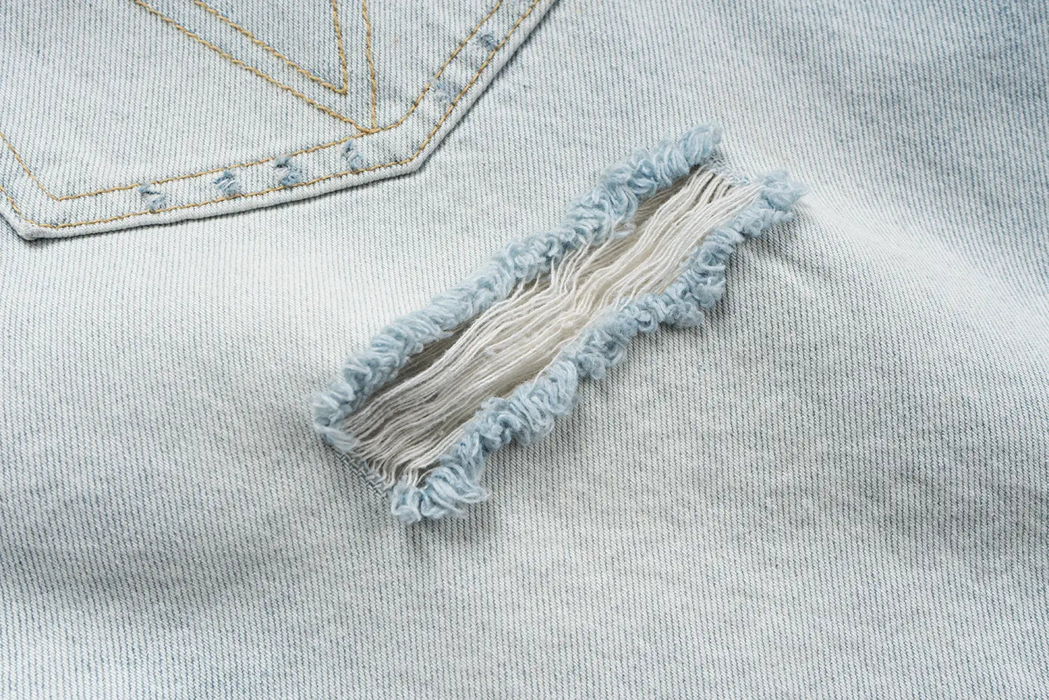 ripped washed short Hominus Denim