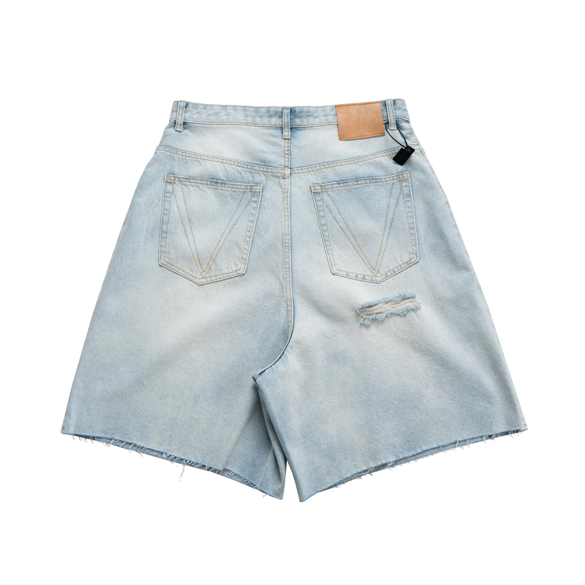 ripped washed short Hominus Denim