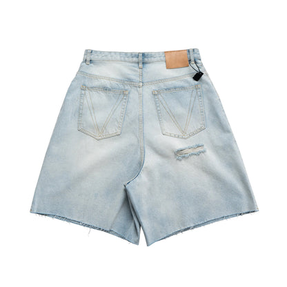 ripped washed short Hominus Denim