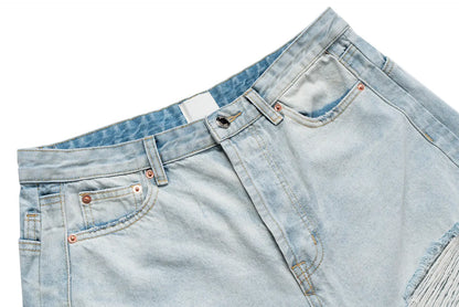 ripped washed short Hominus Denim