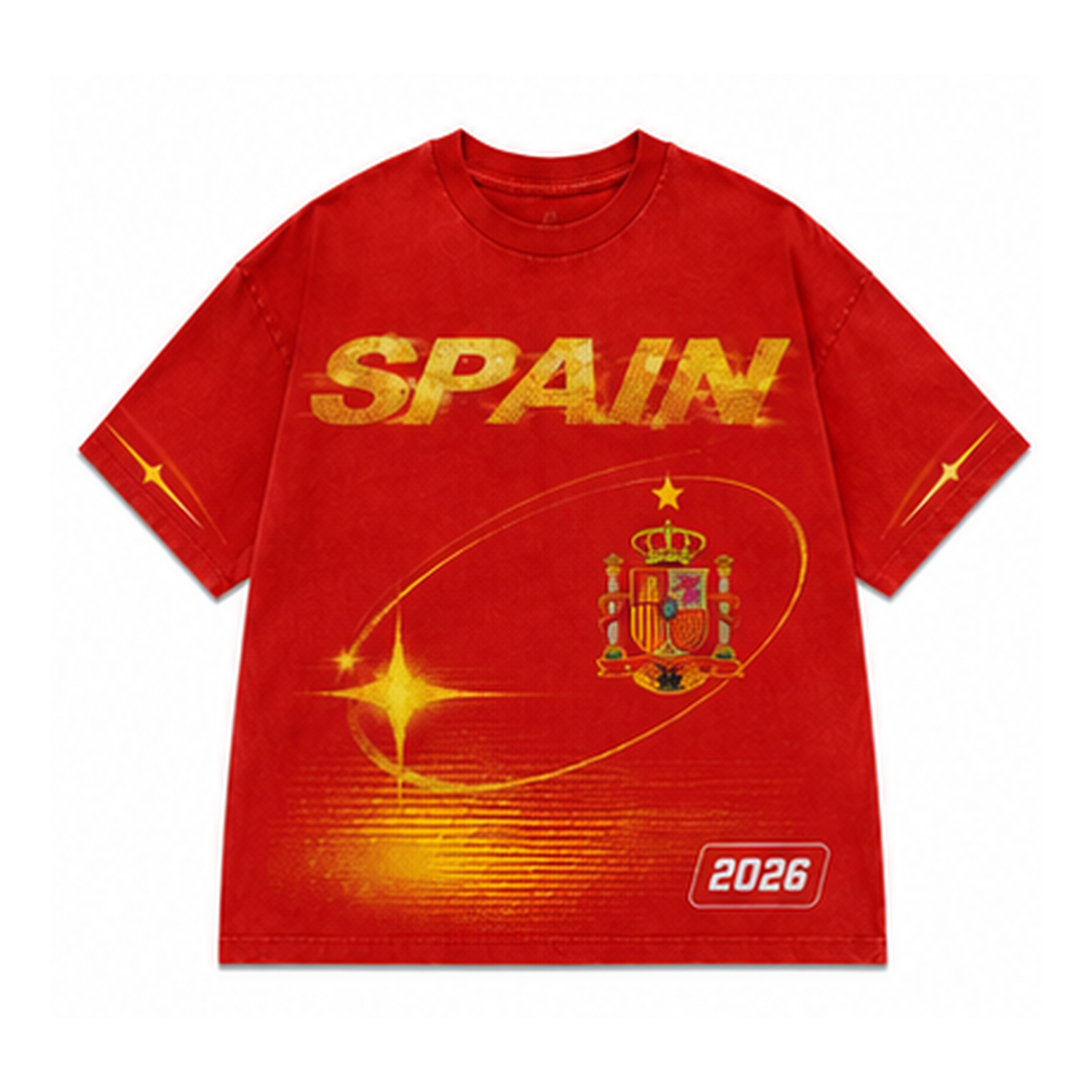 Spain 2026 Oversized Graphic Tee – Vintage Y2K Football Shirt
